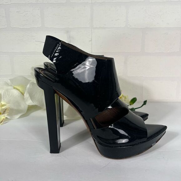 Marni Platform Heels Womens Size EU 36 US 5.5 Black Patent Leather - Picture 2 of 14
